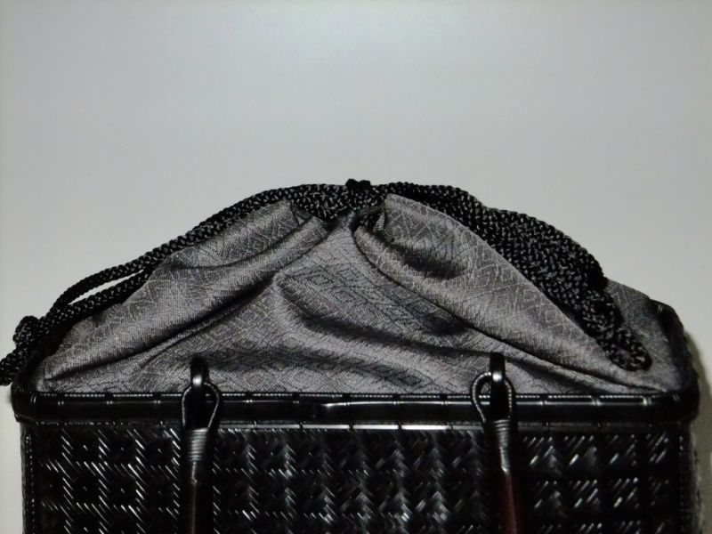 画像: 桝網代バッグS　高級竹バッグ　かごバッグ　バッグ通販　文様入り　模様入り