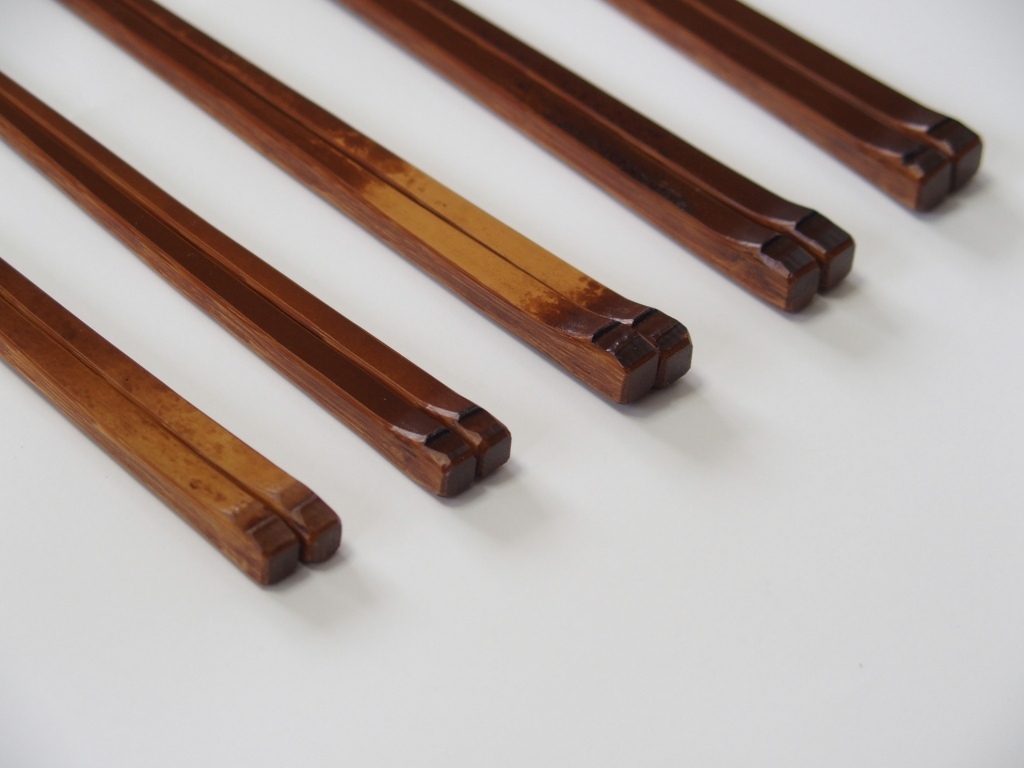 画像: 煤竹箸　茶道　茶道具　最高級箸